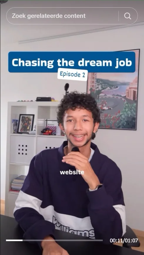 Mick presenting a TikTok episode